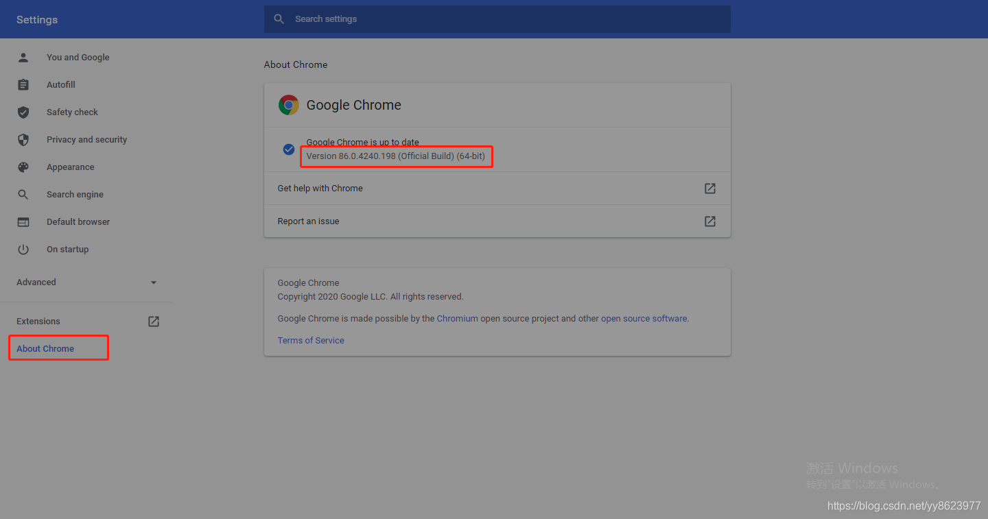 Chrome版本查看